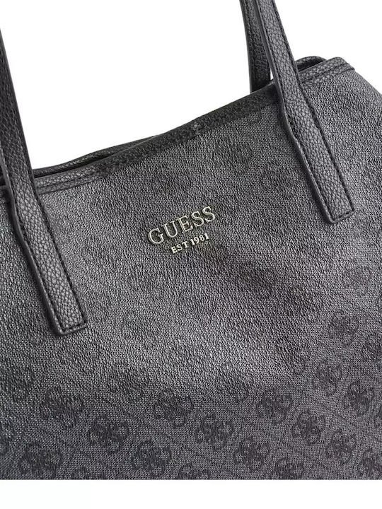 Guess Σετ Γυναικεία Τσάντα Shopper Ώμου Γκρι
