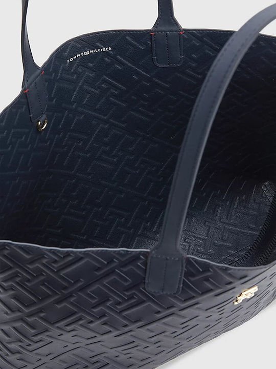 Tommy Hilfiger Iconic Γυναικεία Τσάντα Χειρός Navy Μπλε