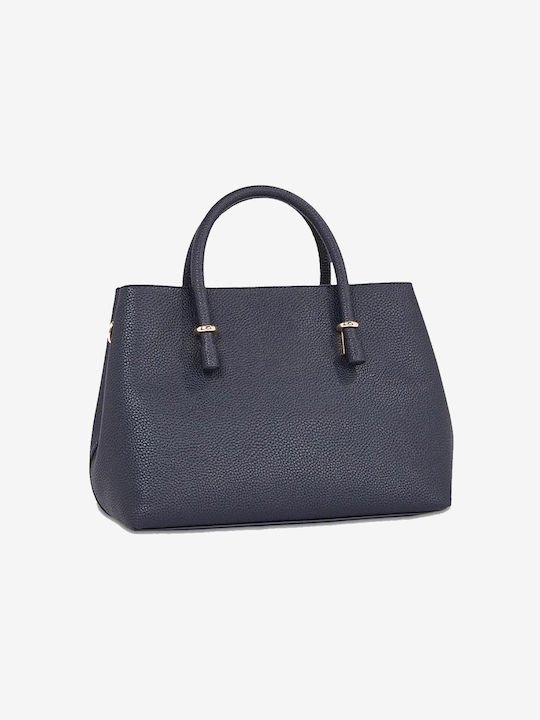 Tommy Hilfiger Th Emblem Satchel Γυναικεία Τσάντα Navy Μπλε