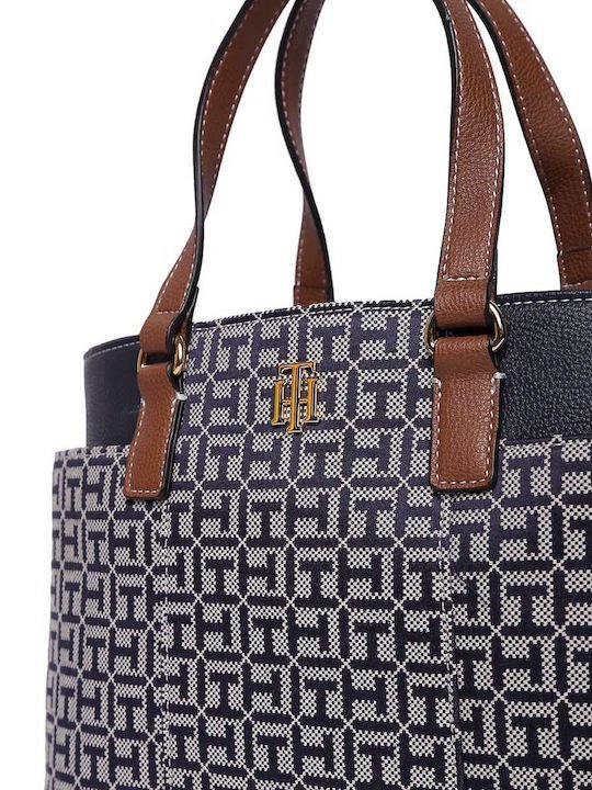 Tommy Hilfiger Γυναικεία Τσάντα Ώμου Μπλε