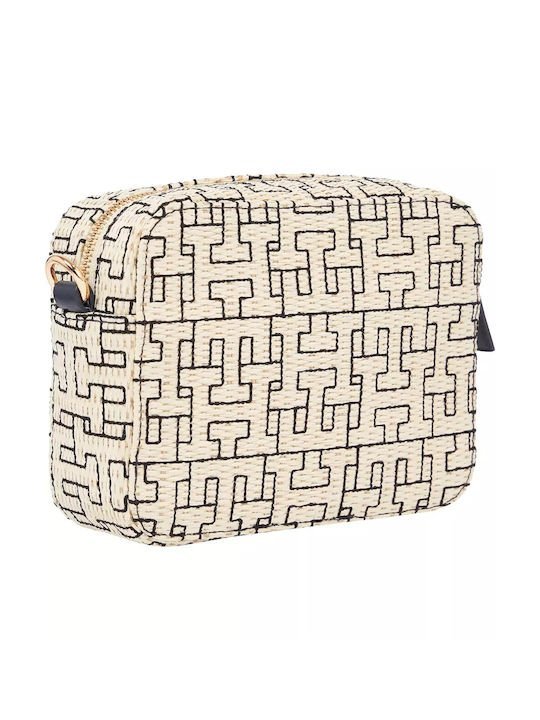 Tommy Hilfiger Th City Mono Crossover Mono Γυναικεία Τσάντα Χιαστί Μπεζ