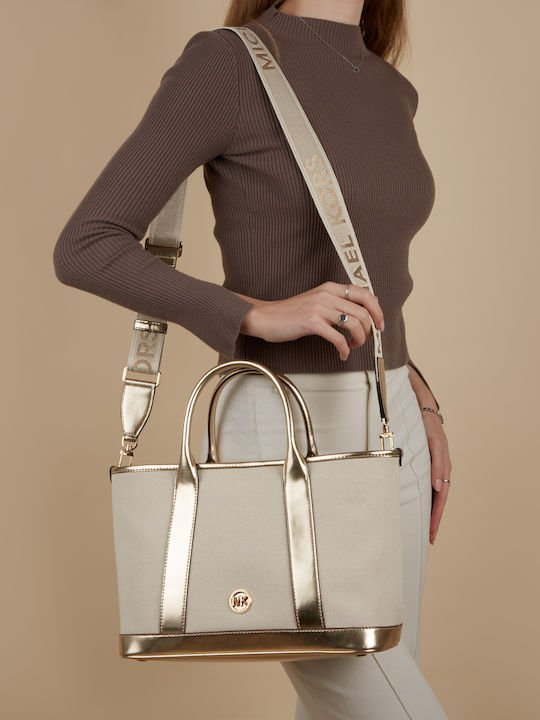 Michael Kors Γυναικεία Τσάντα Shopper Ώμου Χρυσή