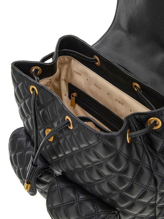 Guess Γυναικεία Τσάντα Πλάτης Μαύρη