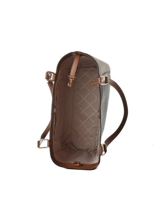 Michael Kors Δερμάτινη Γυναικεία Τσάντα Ώμου Καφέ